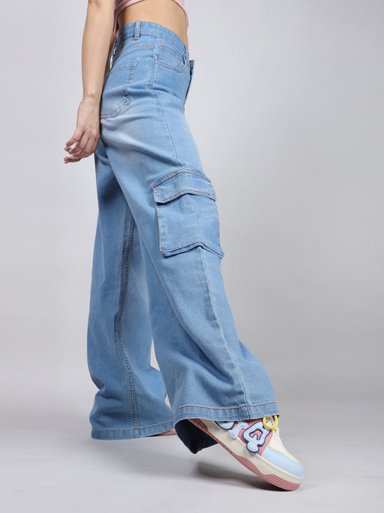 Straight Fit Multi Pocket Jeans