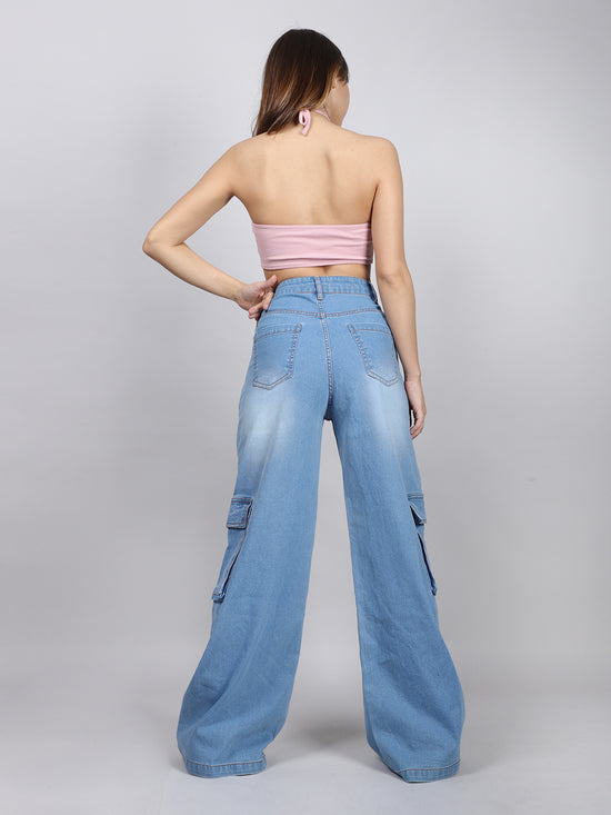 Straight Fit Multi Pocket Jeans