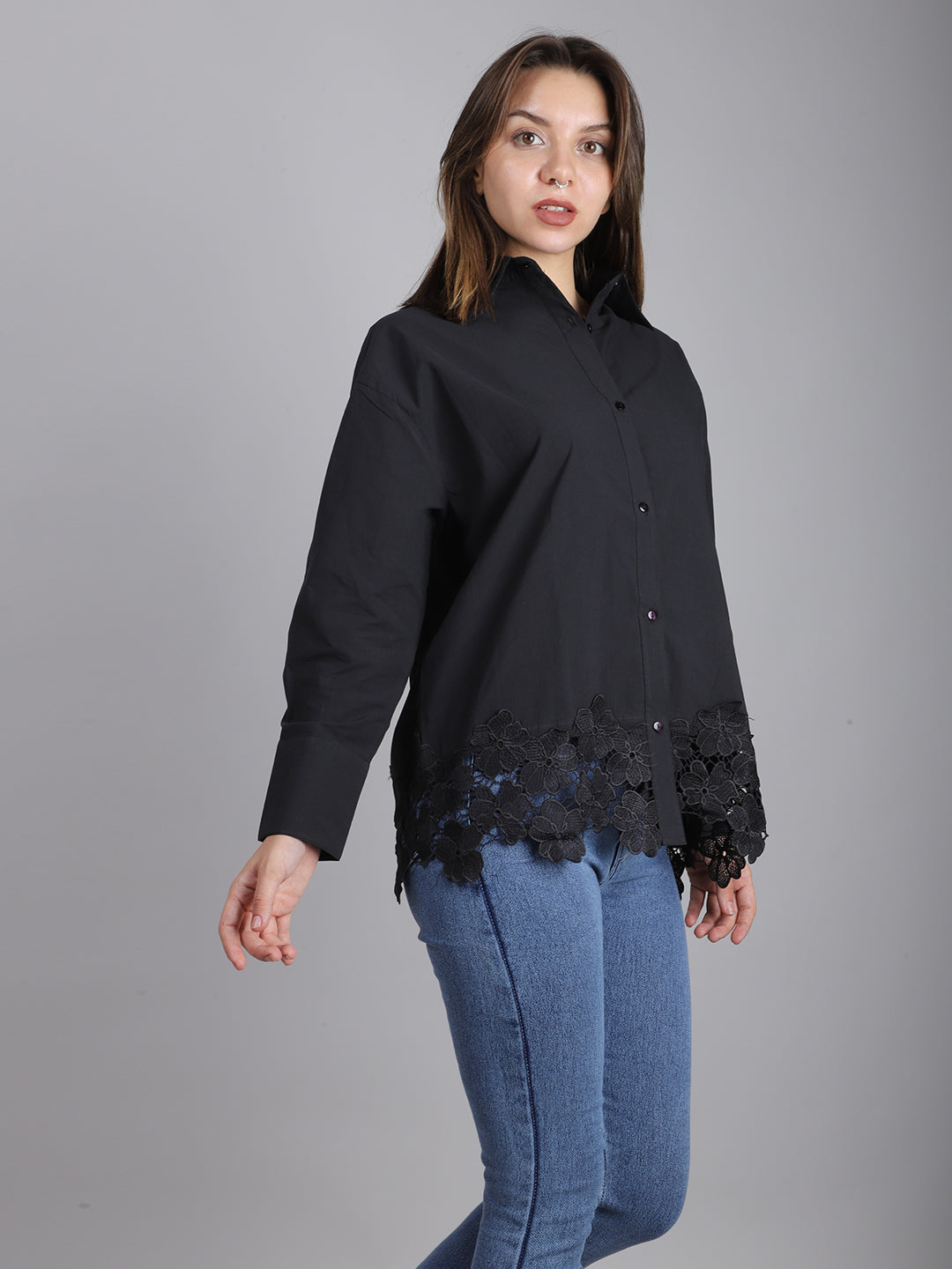 Black Lace Shirt