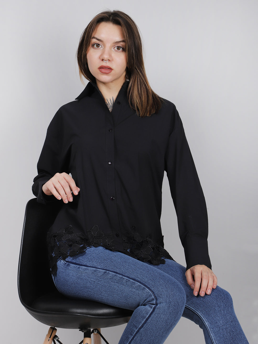 Black Lace Shirt