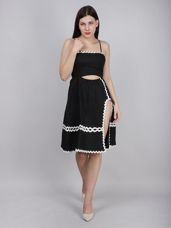 Black Ric Rak Side Slit Dress