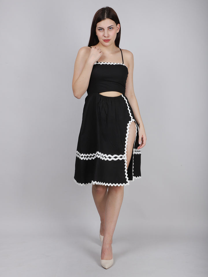 Black Ric Rak Side Slit Dress