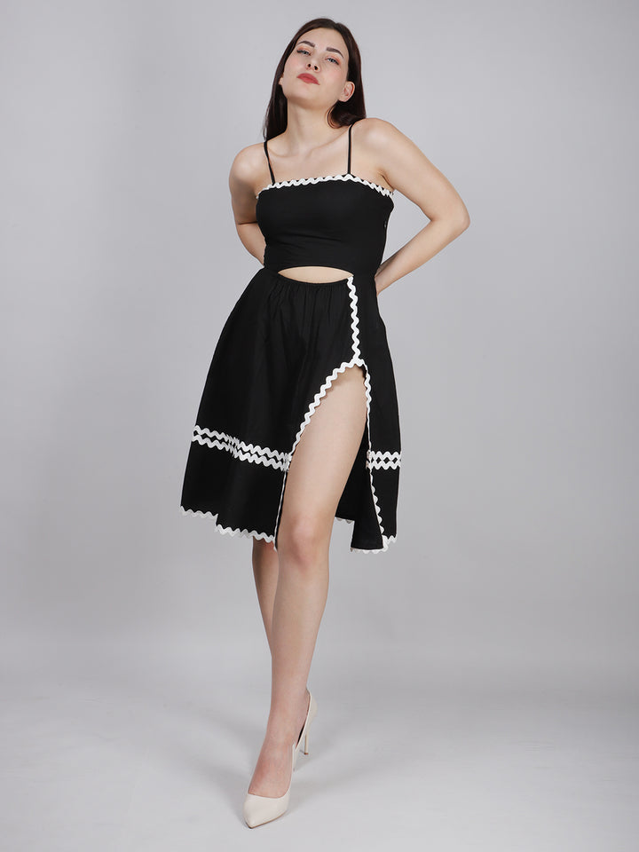 Black Ric Rak Side Slit Dress