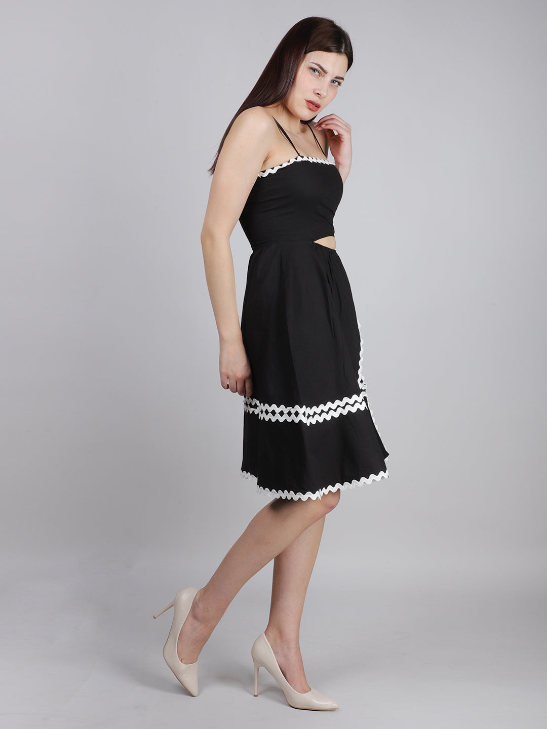 Black Ric Rak Side Slit Dress