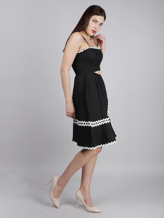 Black Ric Rak Side Slit Dress