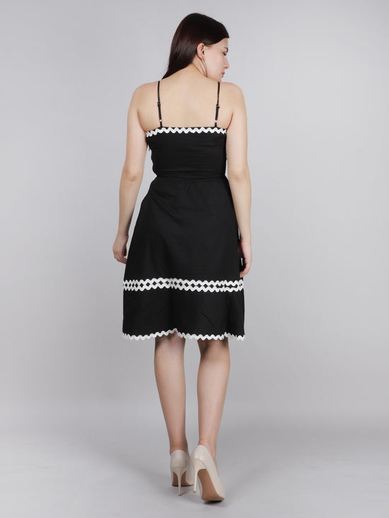 Black Ric Rak Side Slit Dress