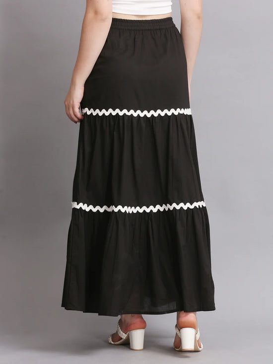Black Ric Rack Lace Skirt