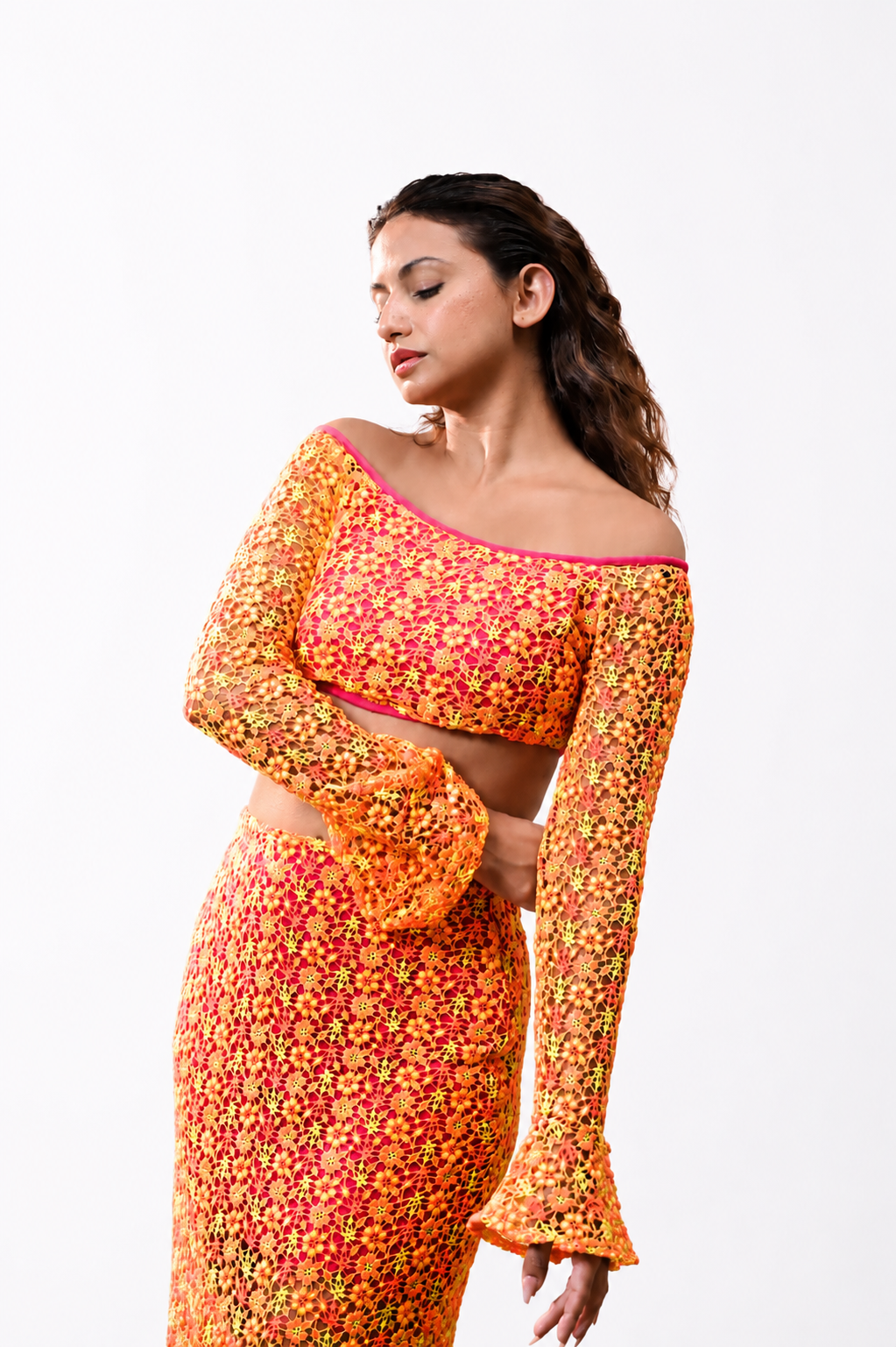 Sunset Bloom Lace Co-ord Set
