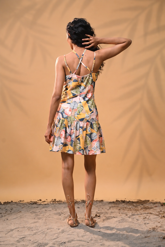 Tropical Bloom Mini Dress