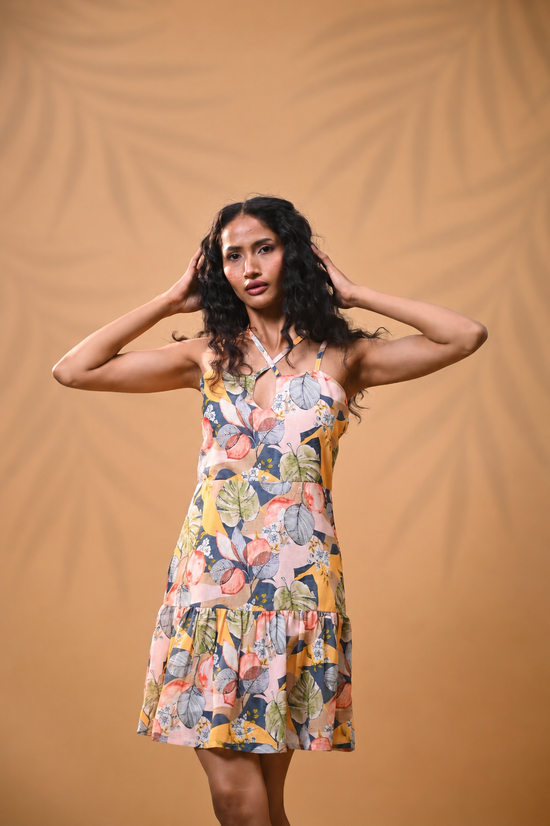 Tropical Bloom Mini Dress