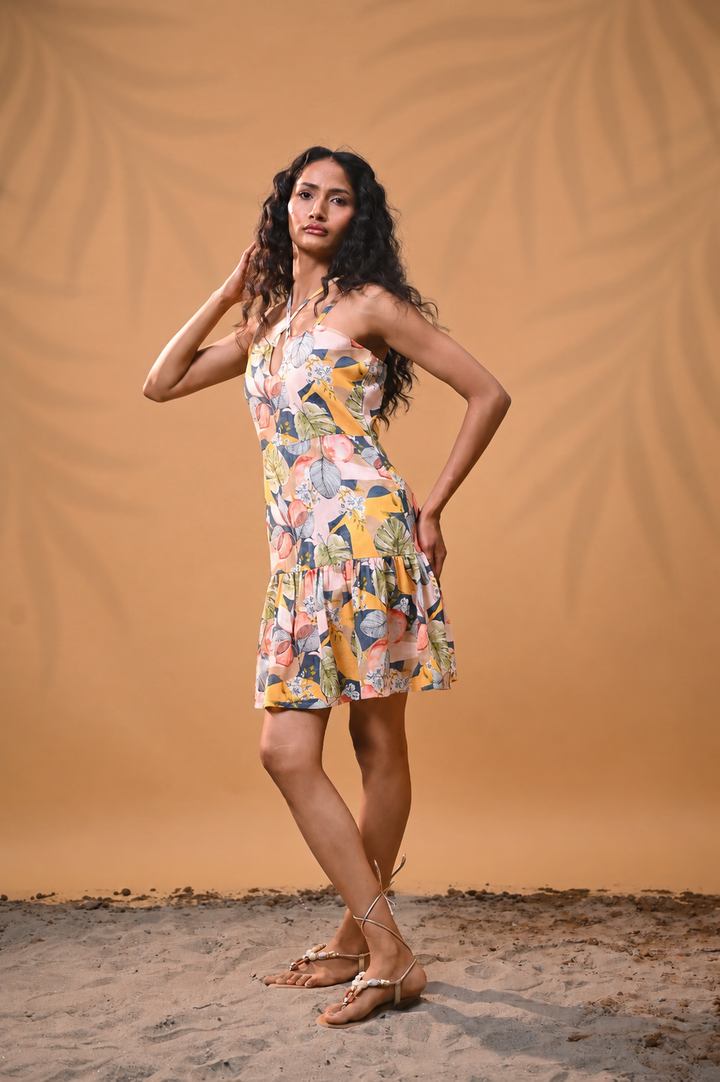 Tropical Bloom Mini Dress