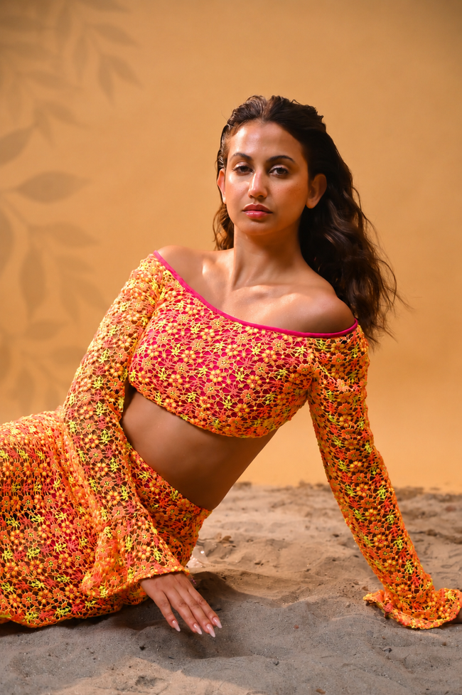 Sunset Bloom Lace Co-ord Set Main Image