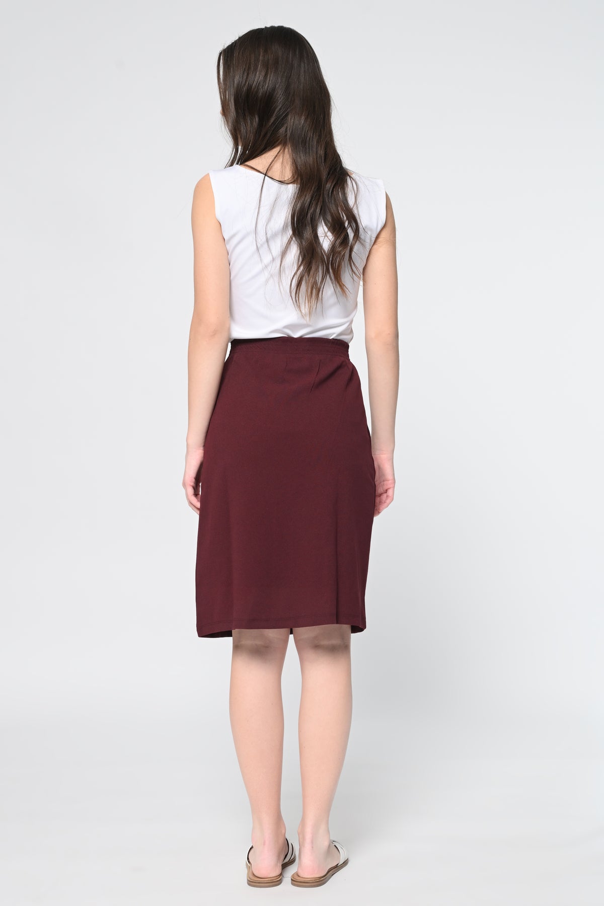 Buckel Top and  Front Button Skirt Co-ord Set