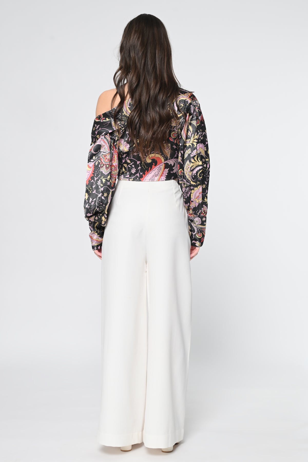 Luxe Paisley Top & Lace-Up pant Co-ord Set