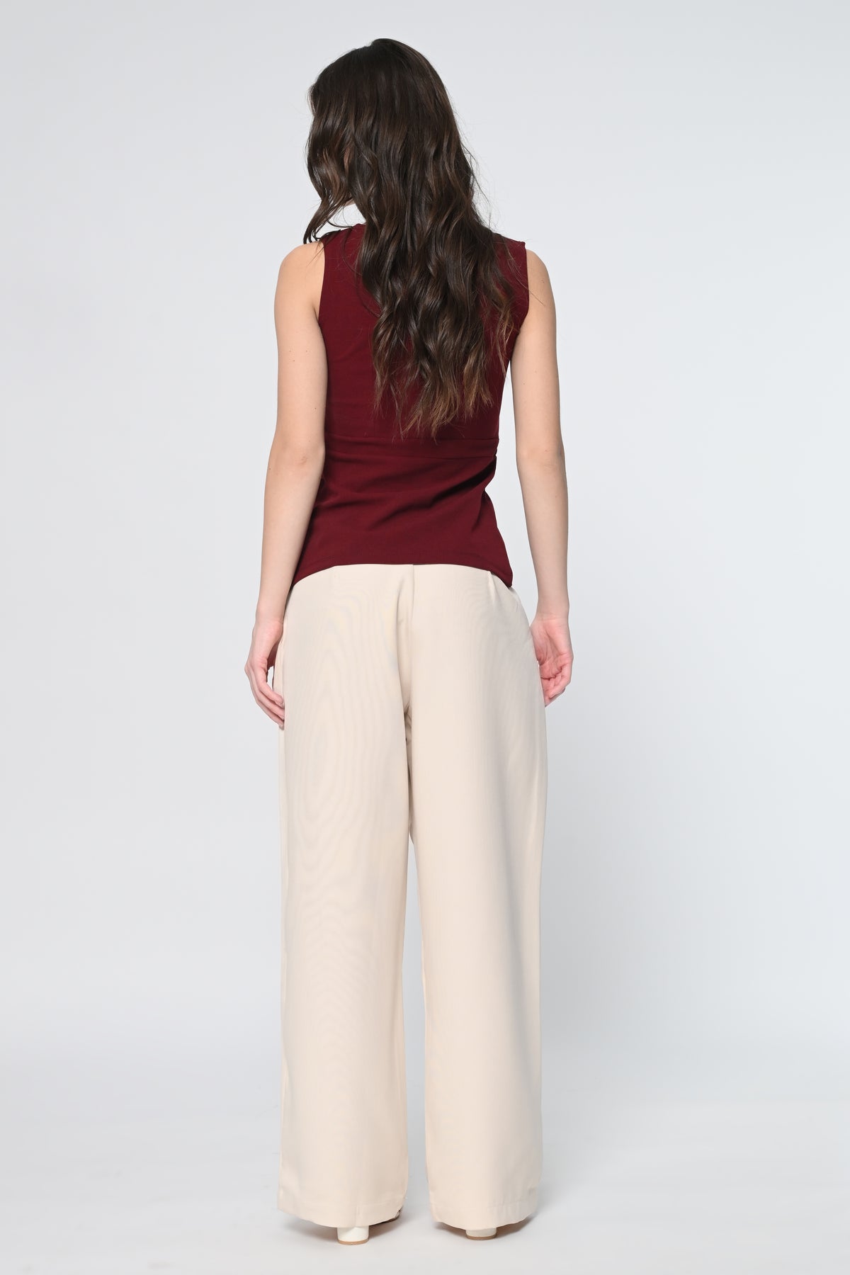 Elevated Draped Top & Tailored Pants Co-Ord Set