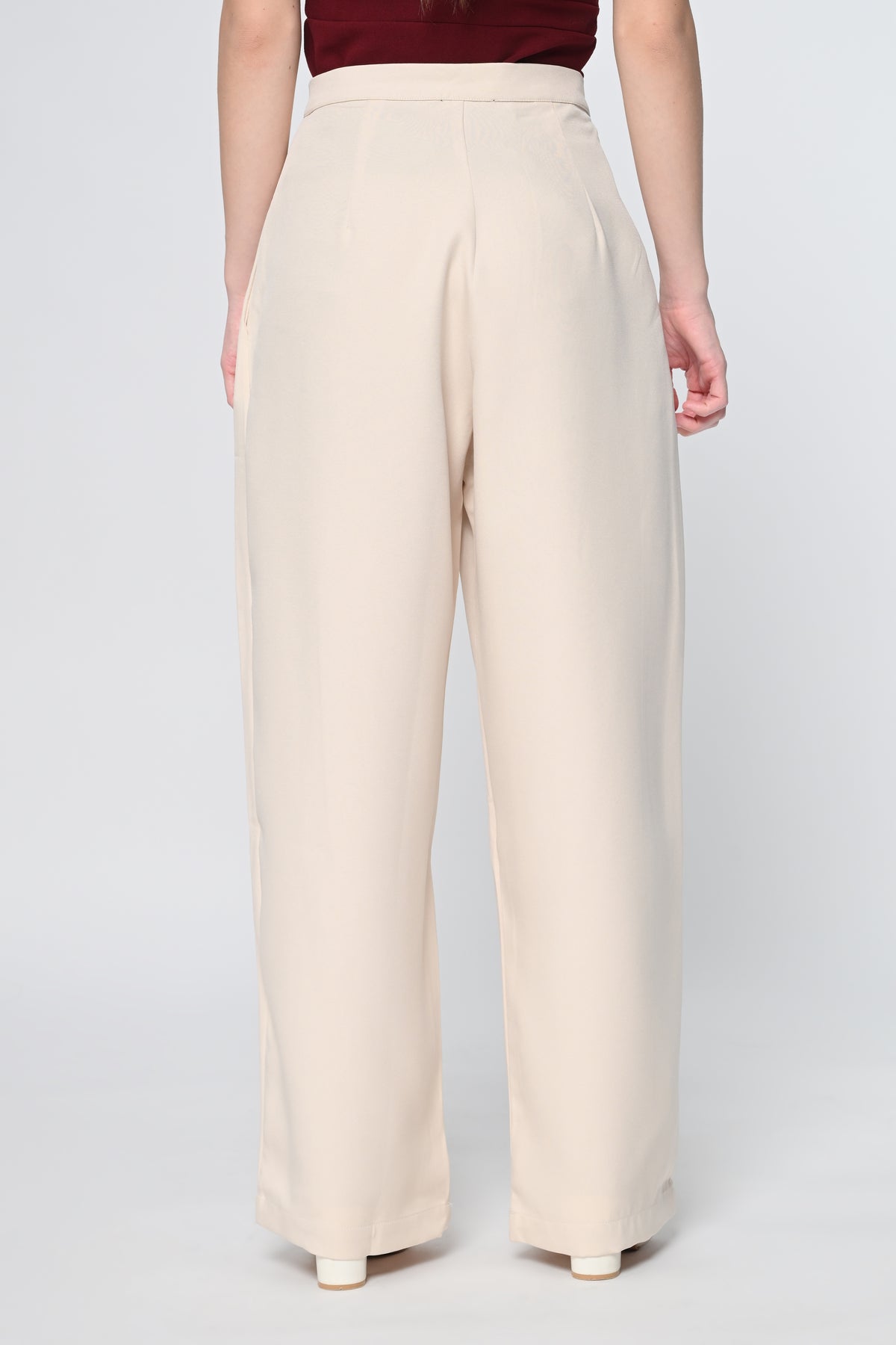 Brown Contrast Piping Pant