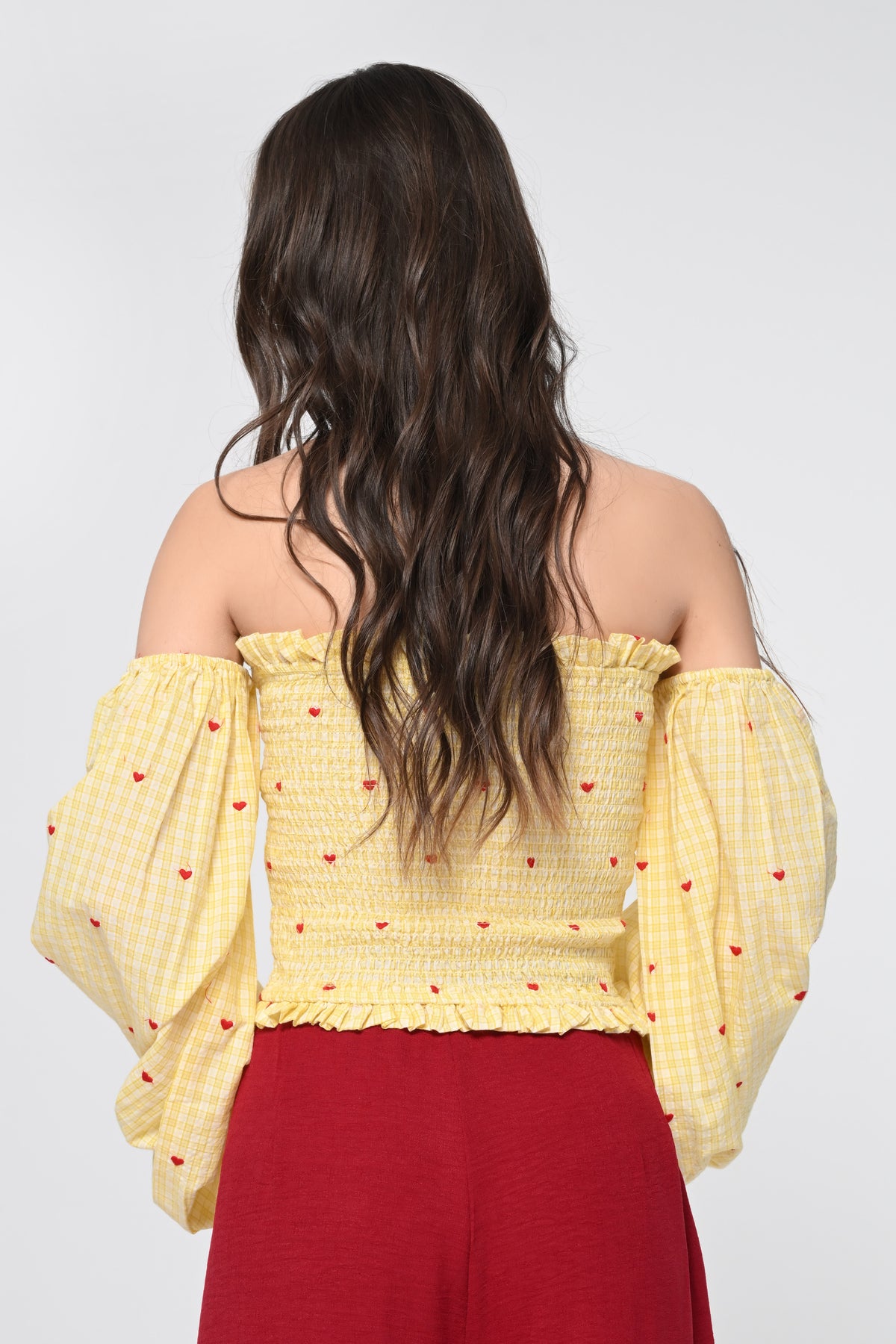 Sweetheart Smock Off-Shoulder Top