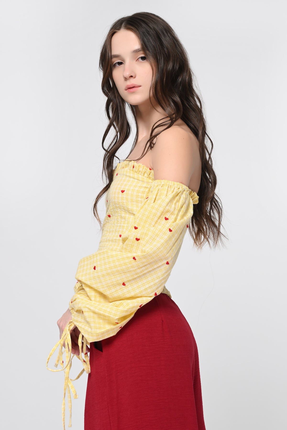 Sweetheart Smock Off-Shoulder Top