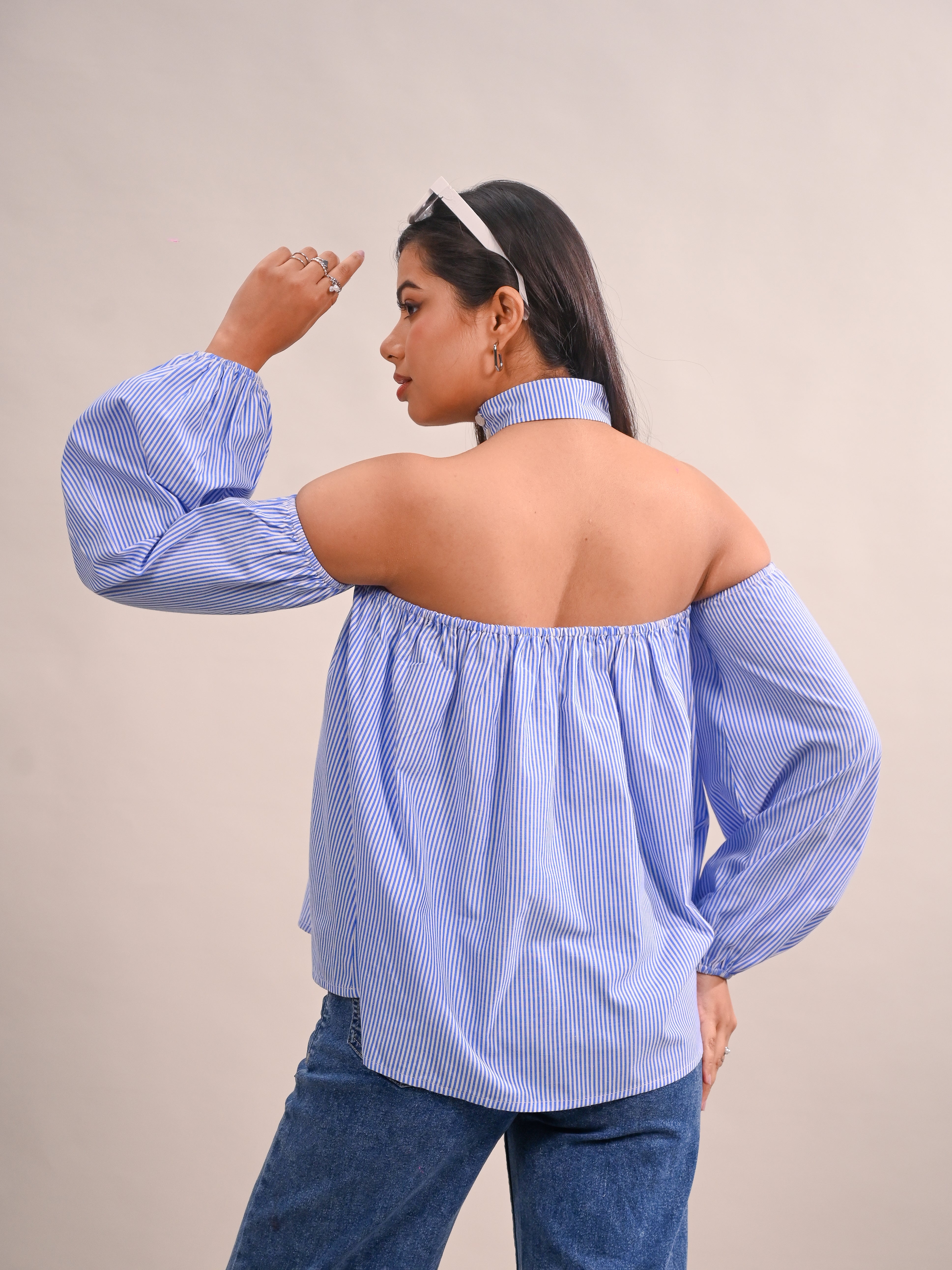 Off-Shoulder Striped Top