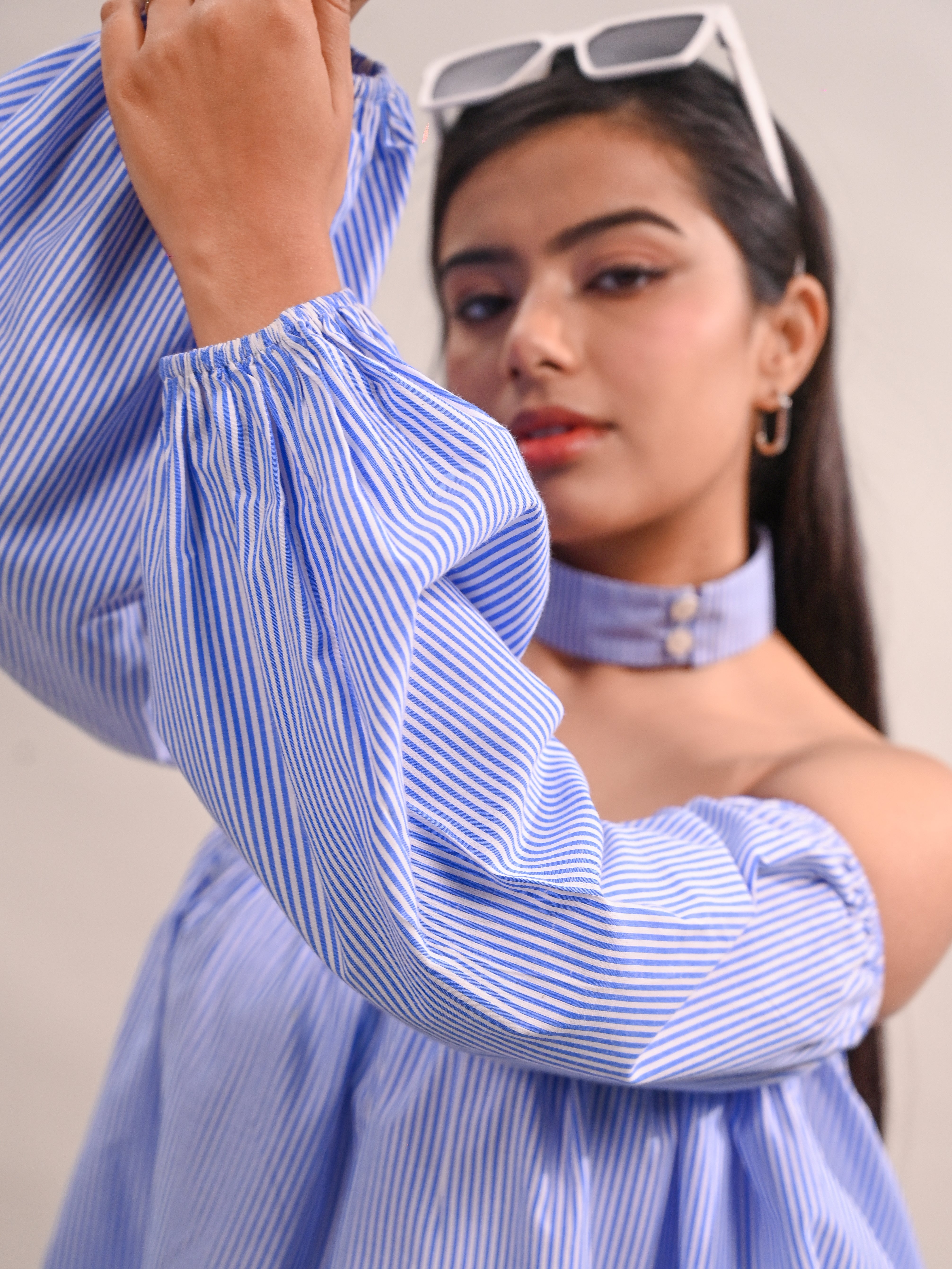 Off-Shoulder Striped Top