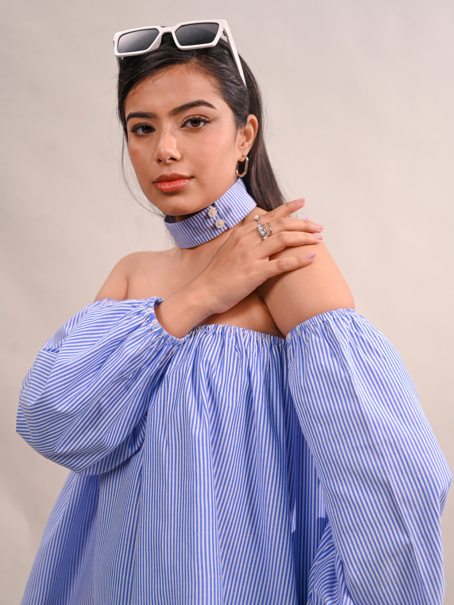 Off-Shoulder Striped Top