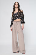 Modern Muse Printed Crop Top & Wide-Leg Pants Co-Ord Set