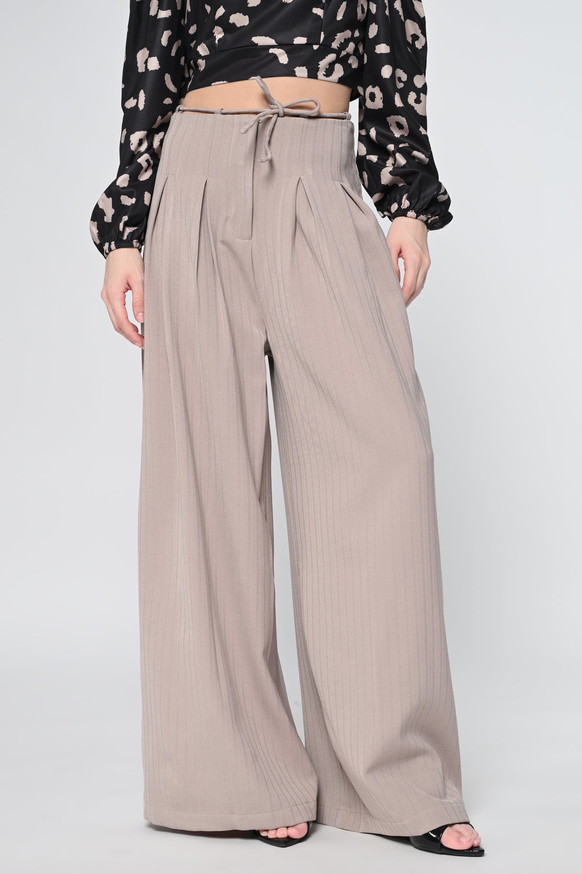 Beige Drawstring Pant