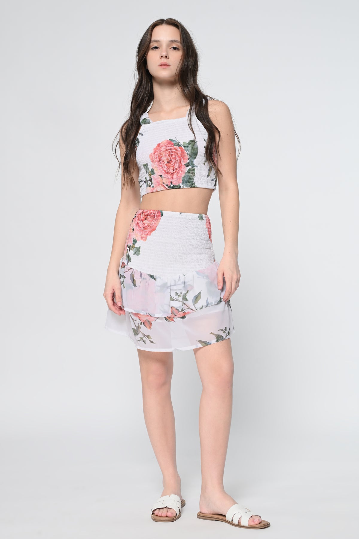 White Printed Co-Ord Set