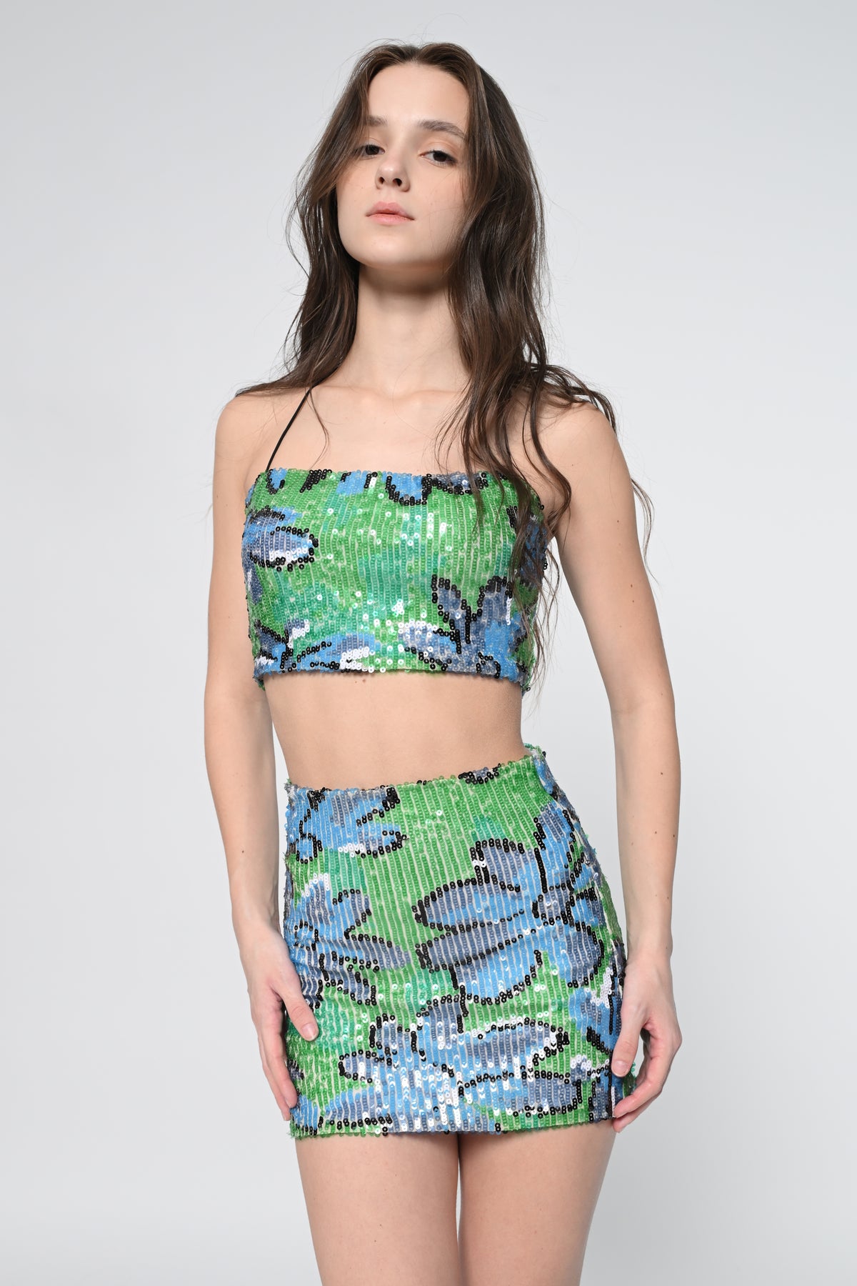 Electric Bloom Sequin Co-ord