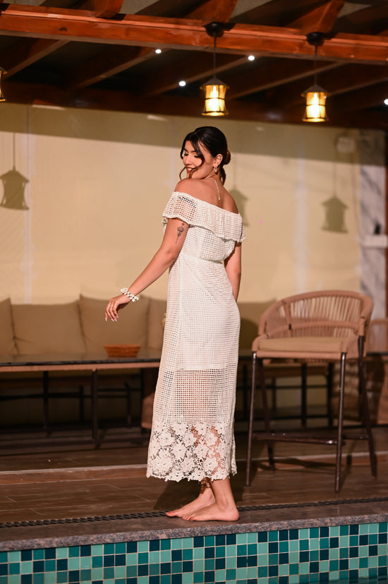 Island Glow Off-Shoulder Dress
