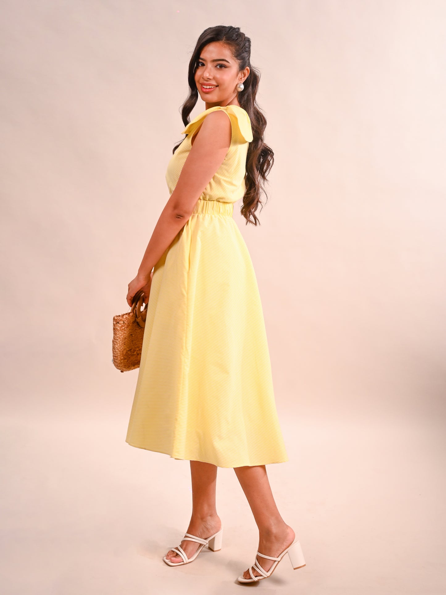 One Shoulder Midi length Dress
