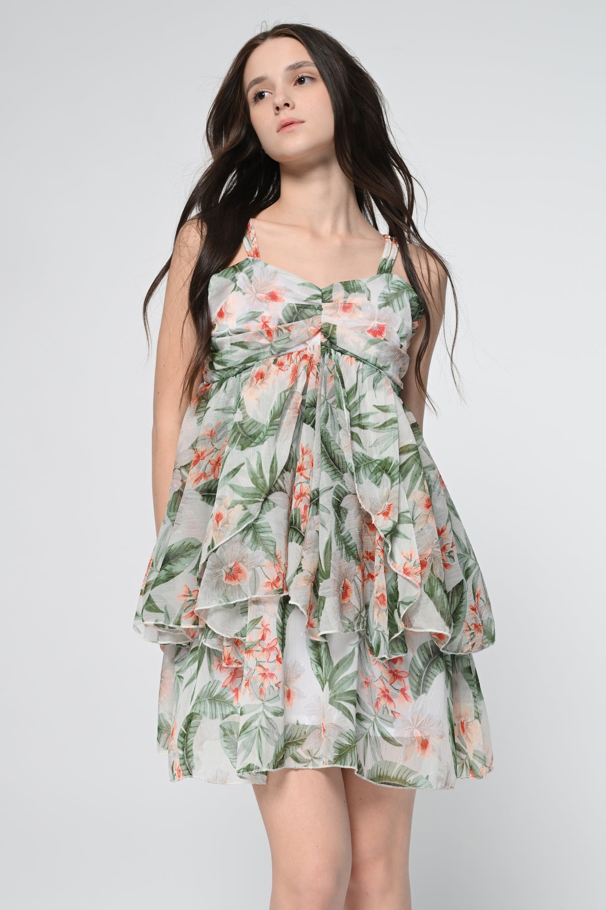 Babydoll Tiered Mini Dress