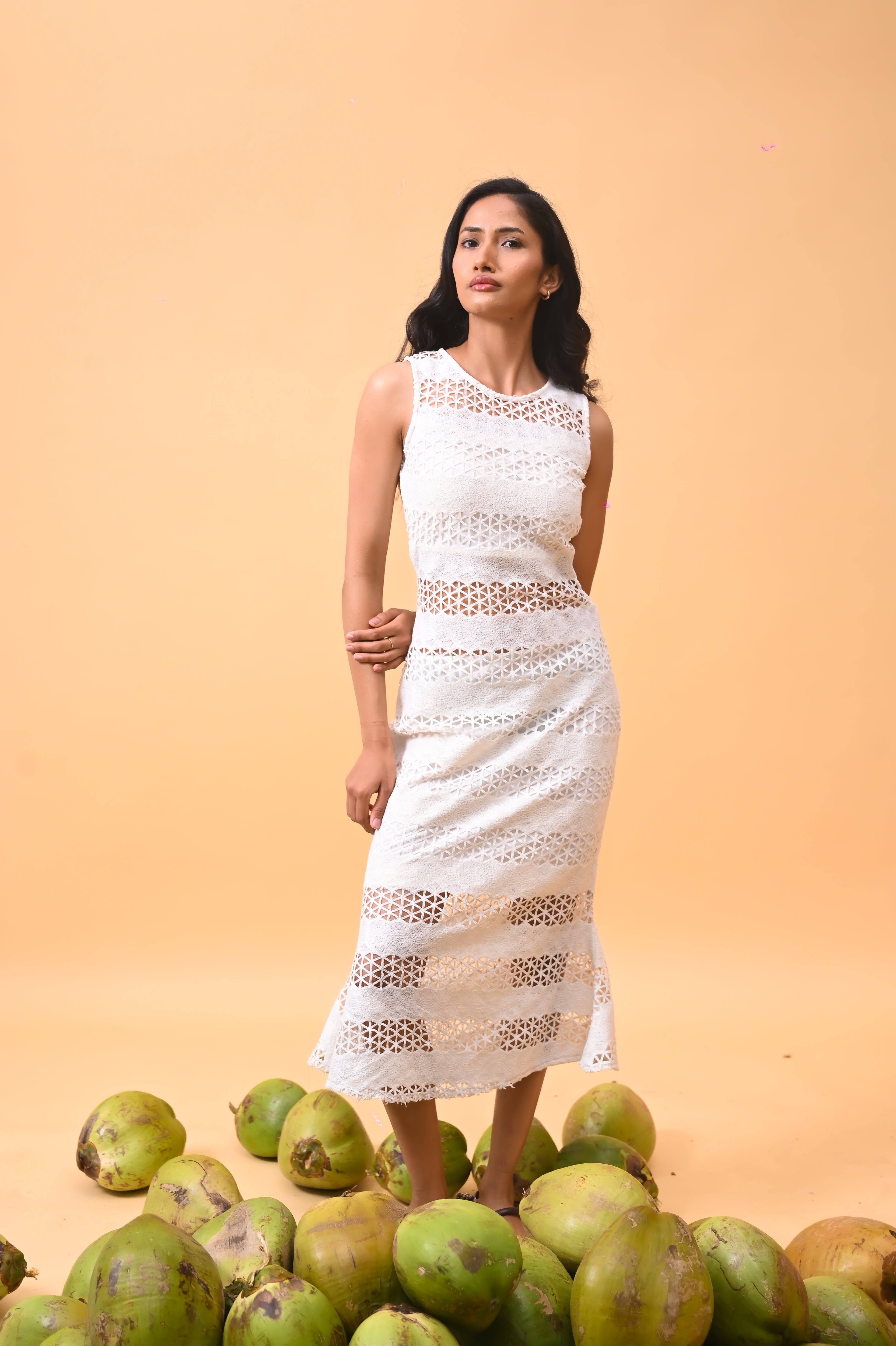 Sculpted Crochet Dress