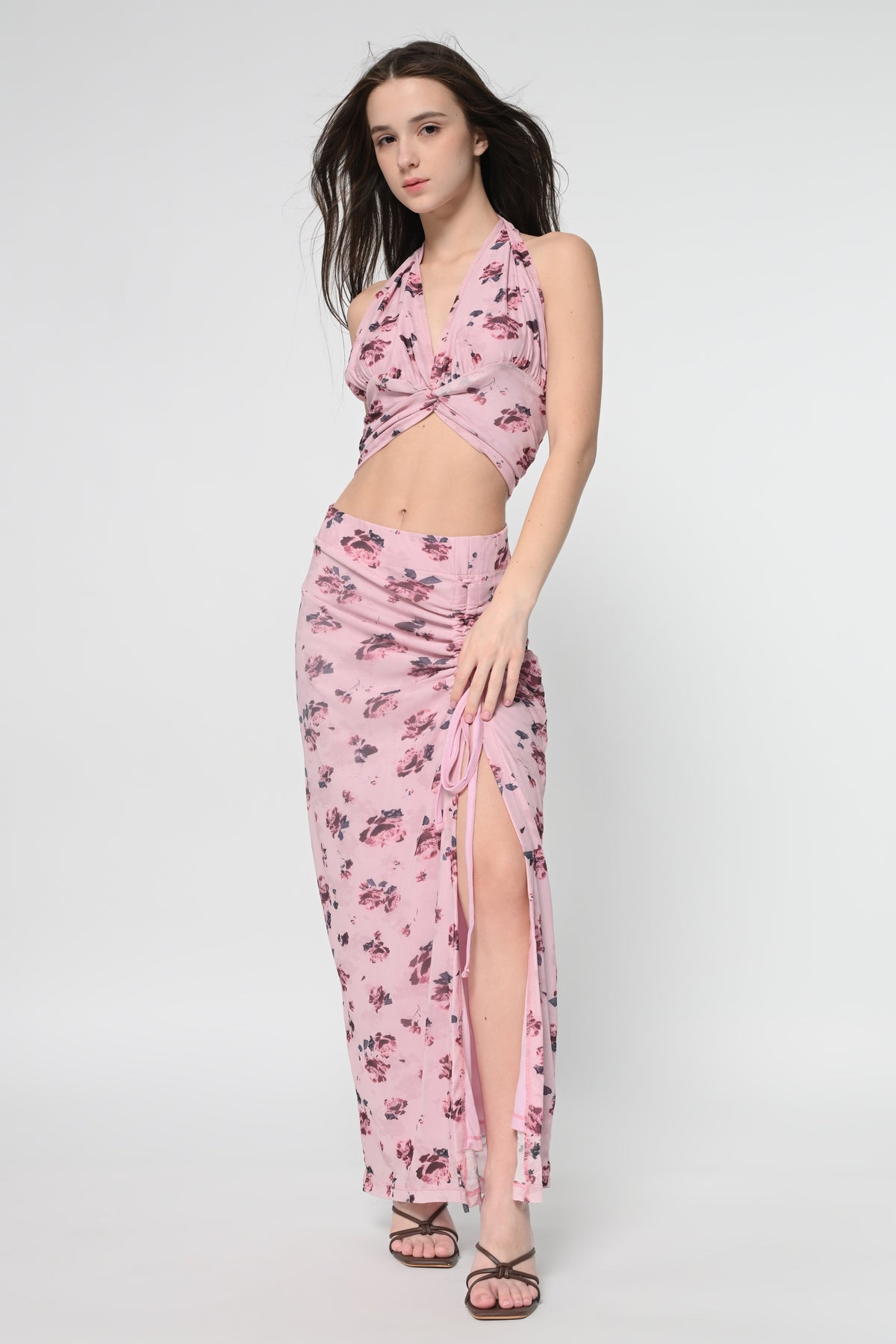 Blush Rose Halter Style Co-ord Set