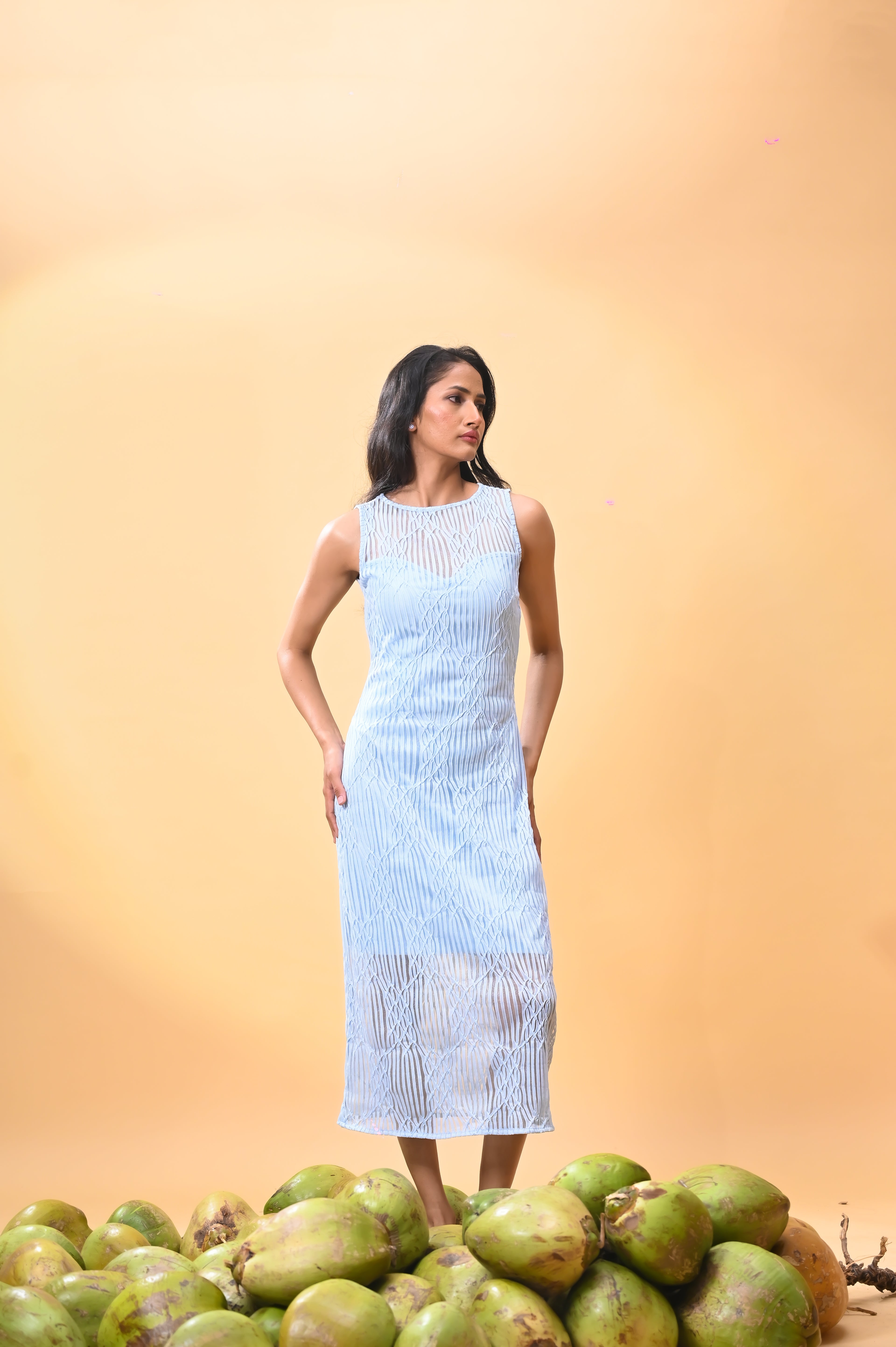 Linear Grace Bodycon Dress
