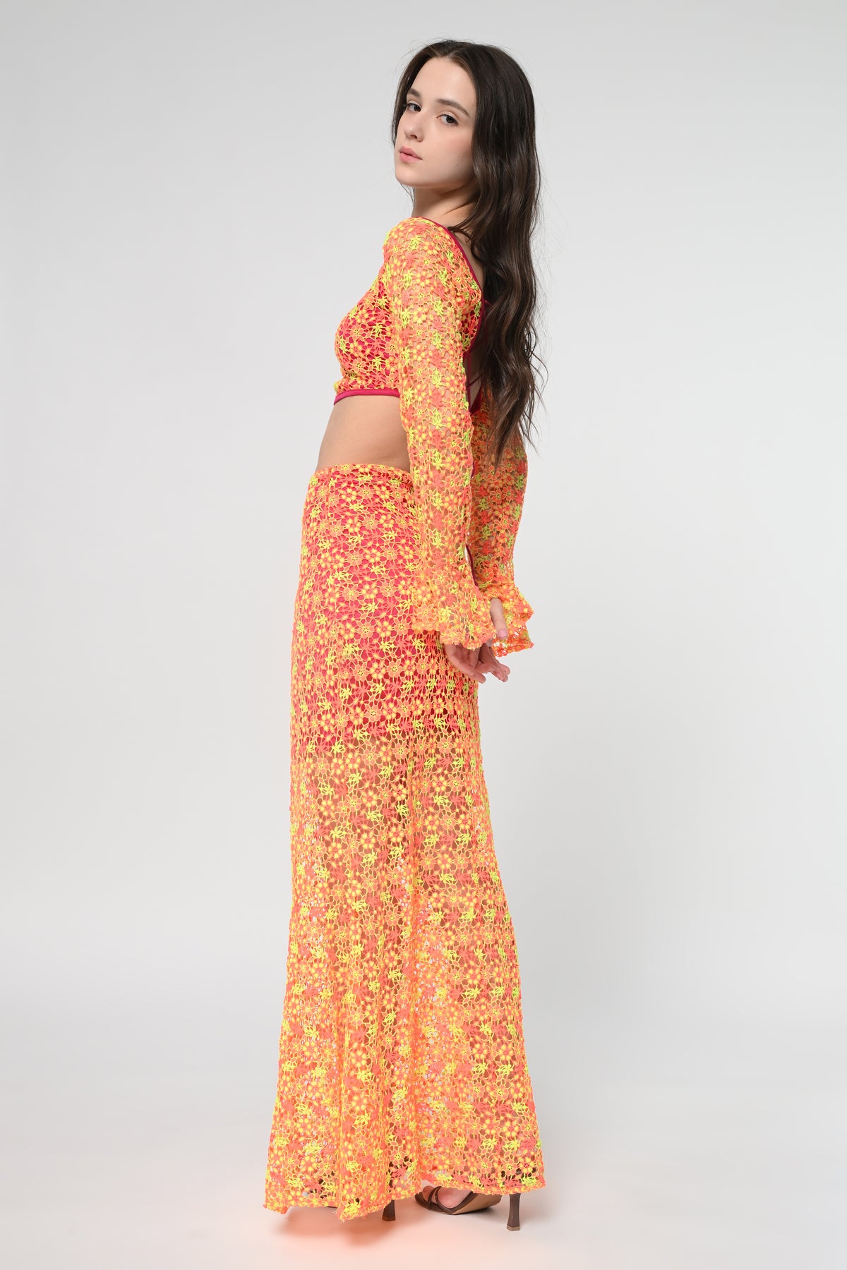 Sunset Bloom Lace Co-ord Set