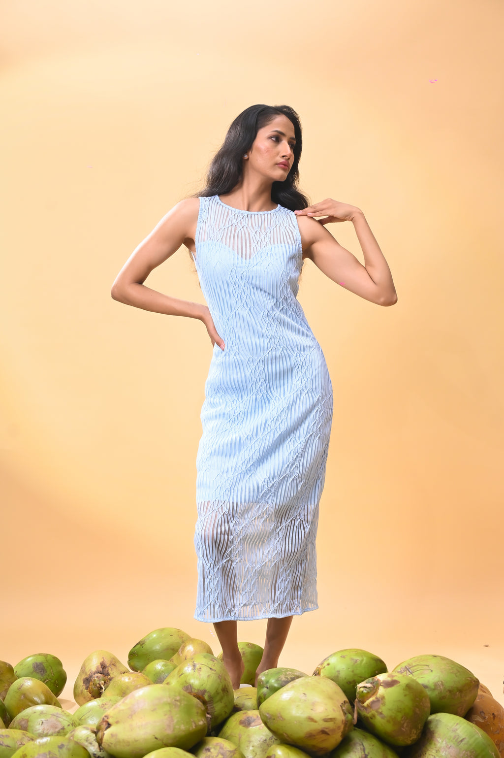 Linear Grace Bodycon Dress