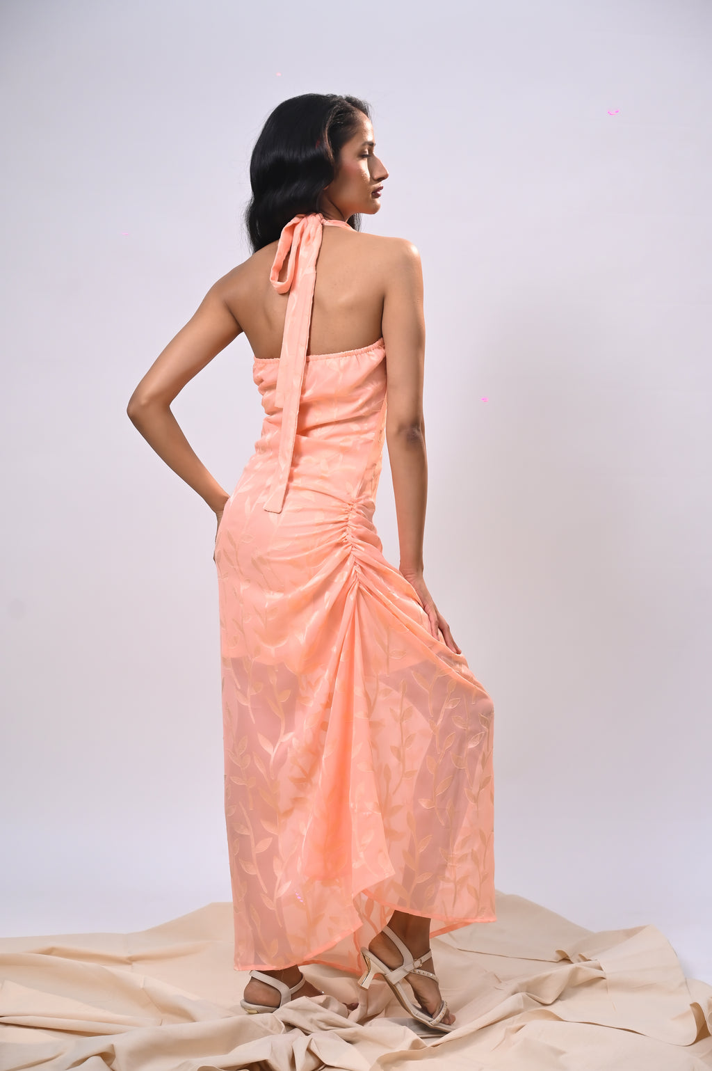 Apricot Aura Asymmetrical Dress