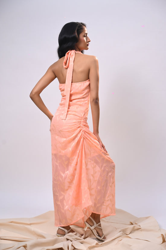 Apricot Aura Asymmetrical Dress