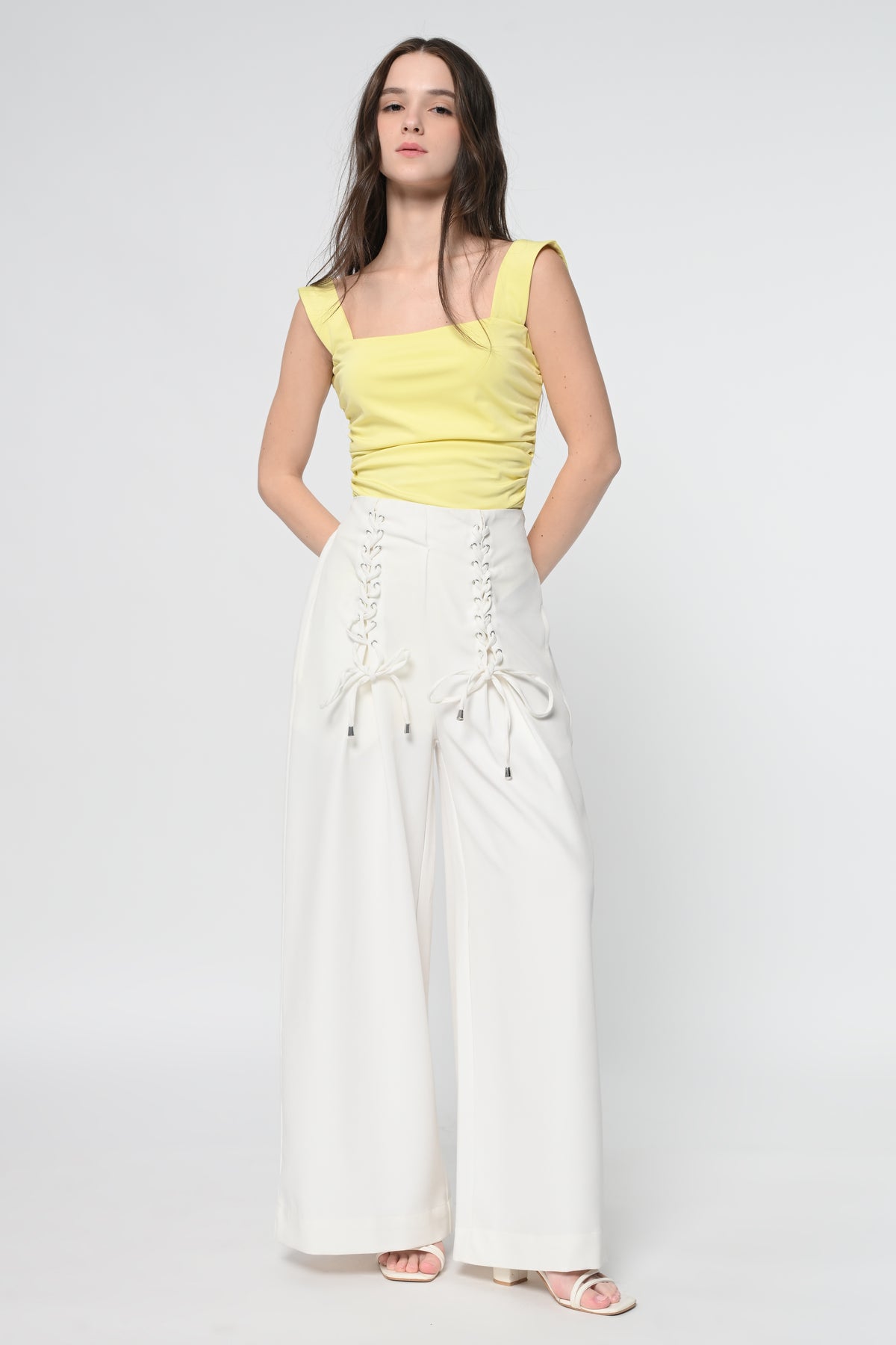 Yellow Back Knot Bodysuit