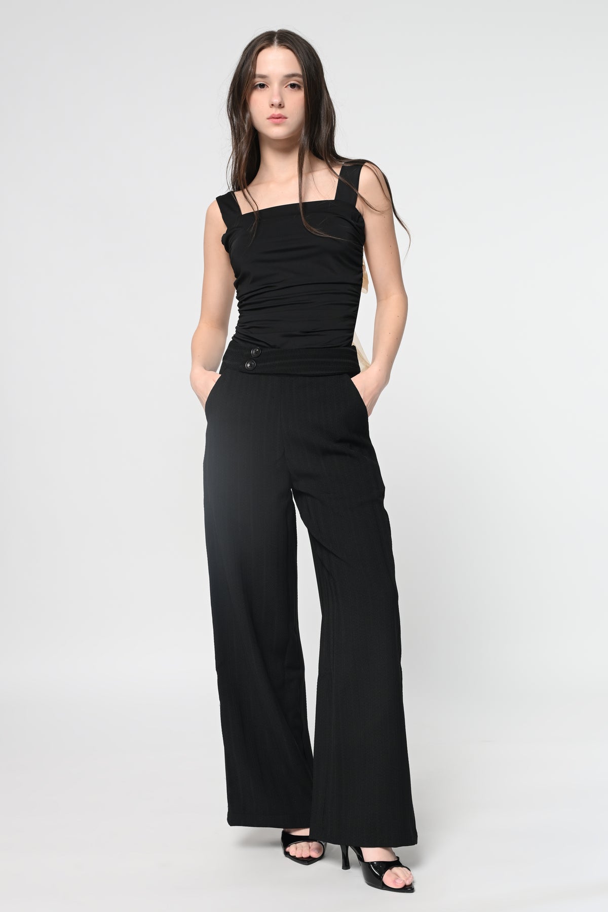 Black Straight Fit Pants