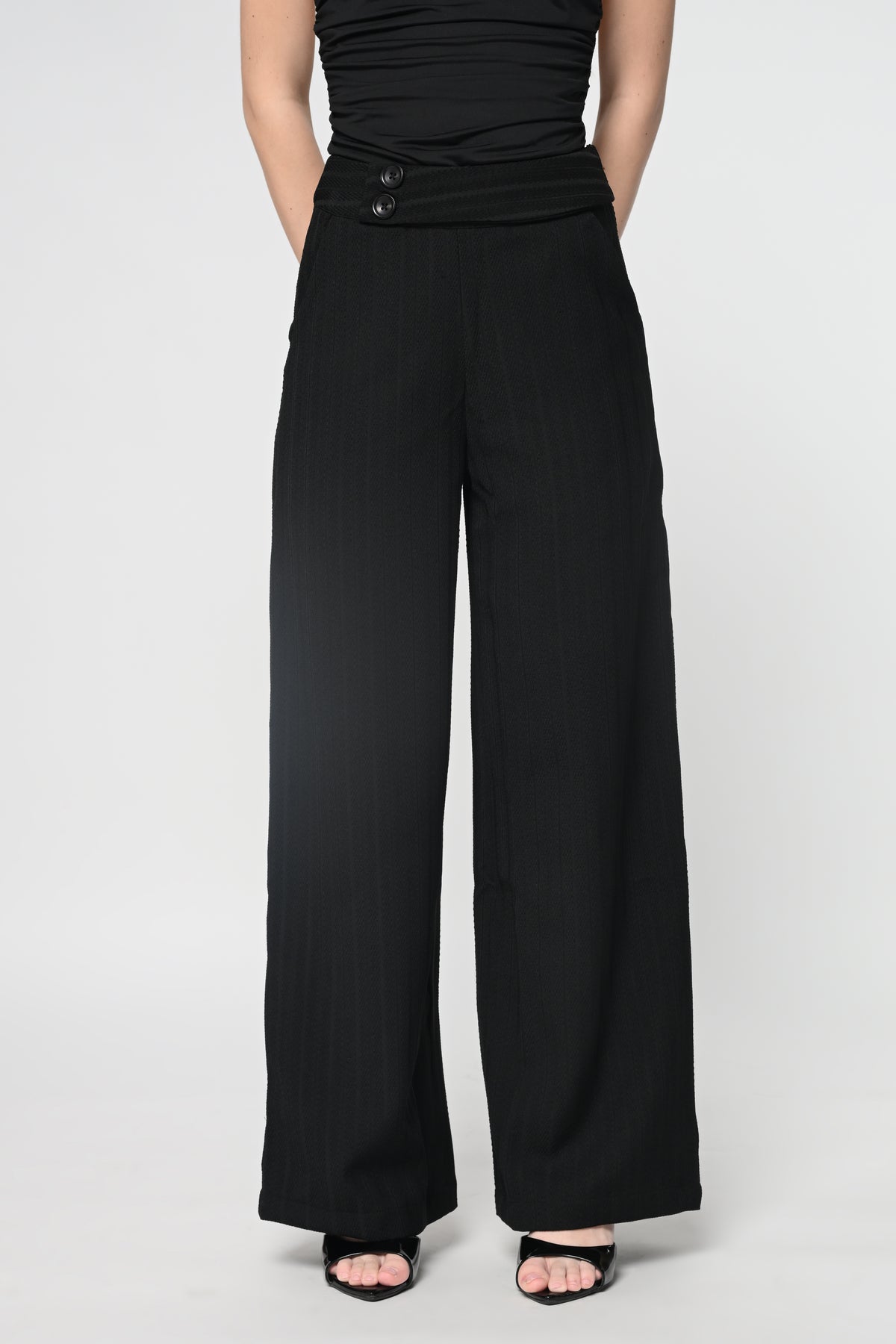 Black Straight Fit Pants