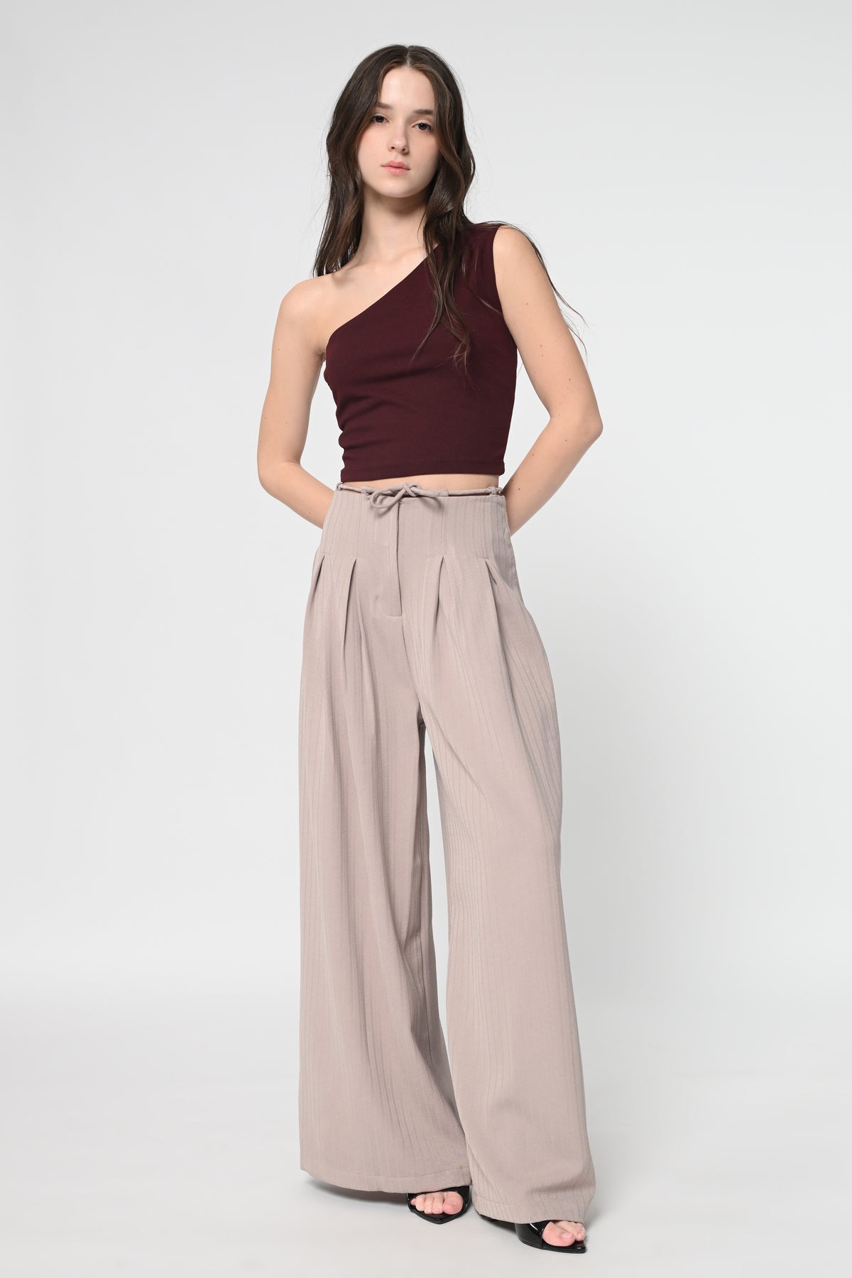 Maroon Back Cut Out Top