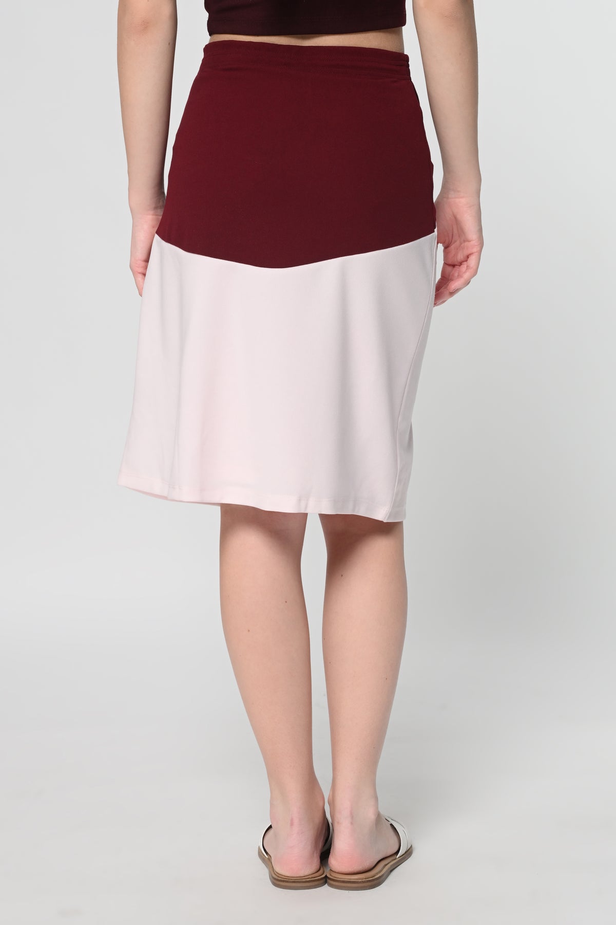 Blush Pink Colorblock Skirt
