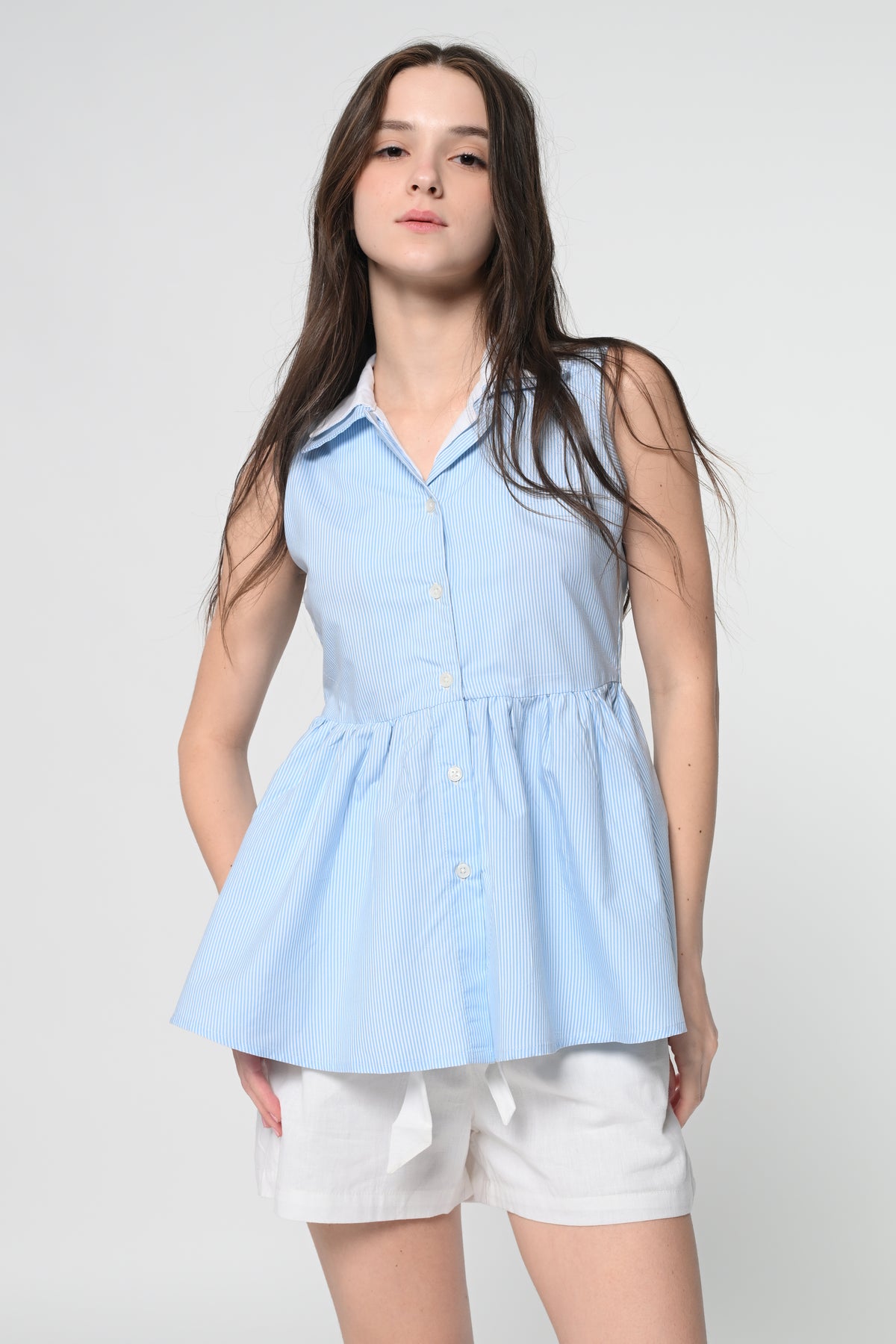 Button -Down Bow Top