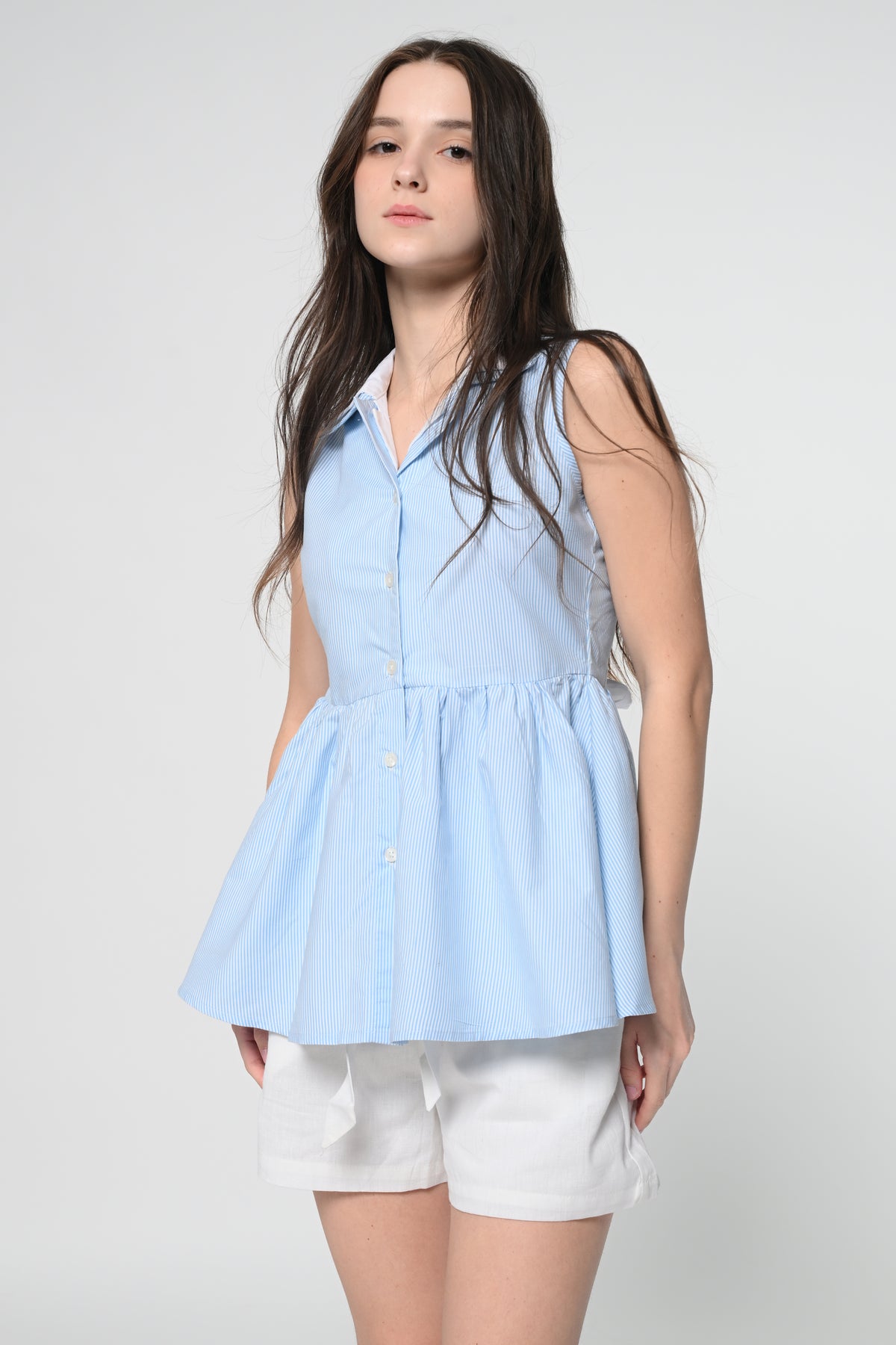 Button -Down Bow Top