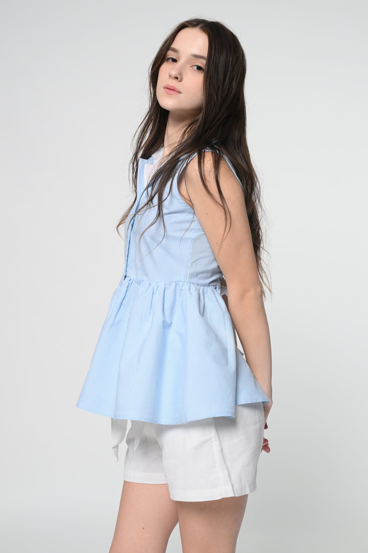 Button -Down Bow Top