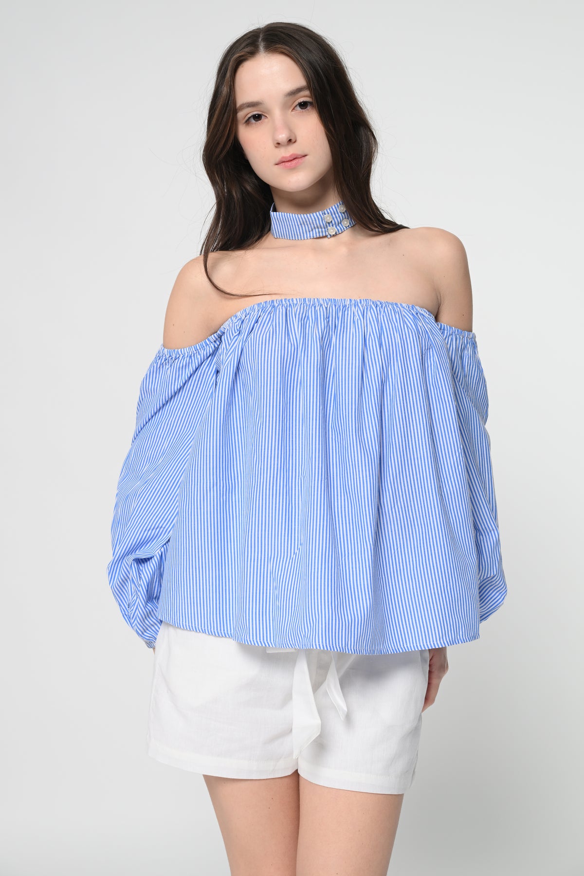 Off-Shoulder Striped Top