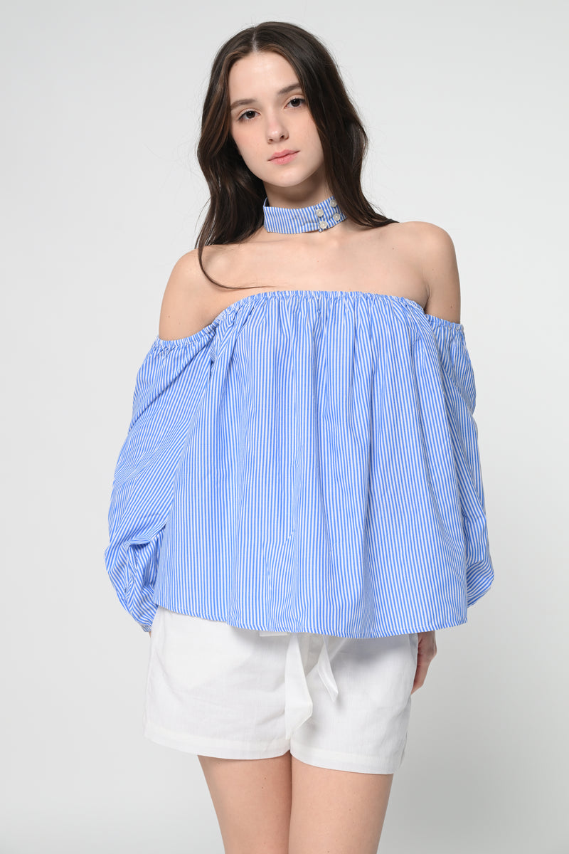 Off-Shoulder Striped Top