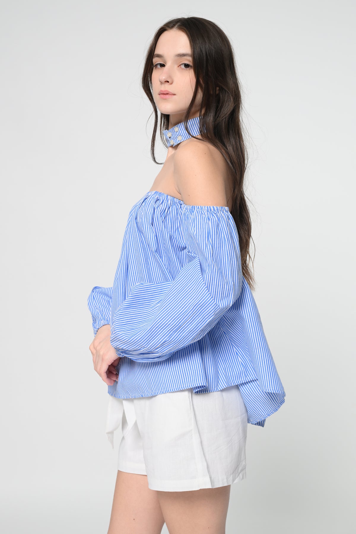 Off-Shoulder Striped Top